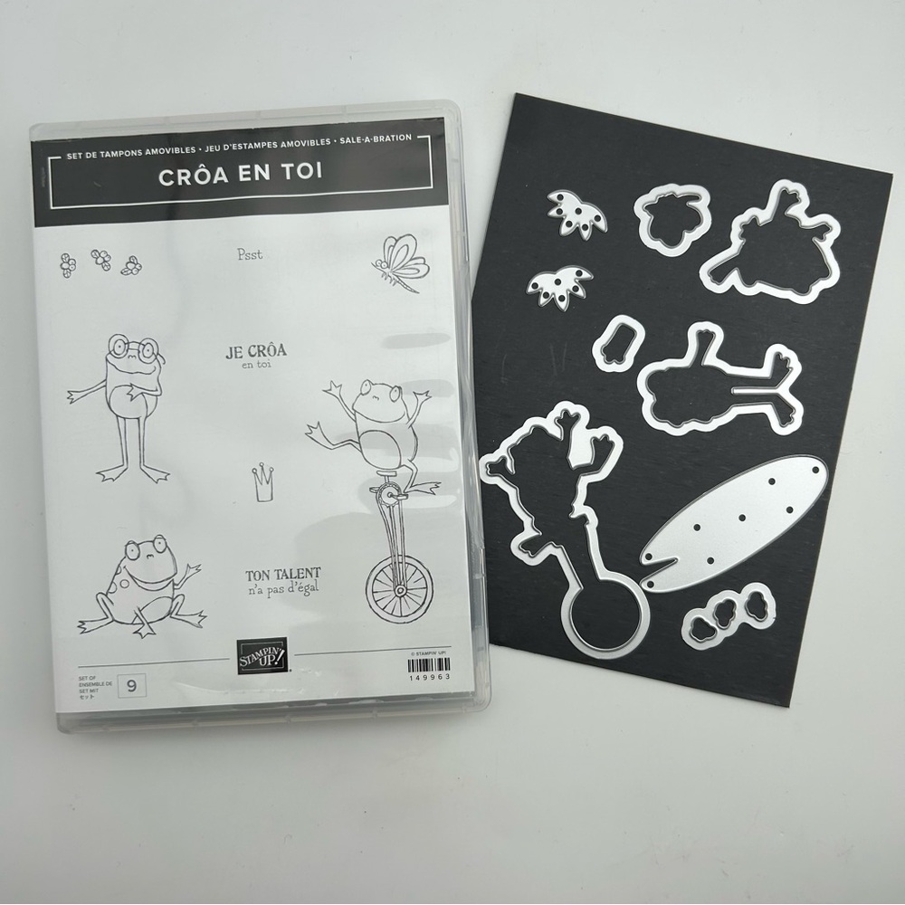 🍒 Stampin’ Up! 🍒 « Croâ en toi»  (So Hoppy Together) Stamp and die Set